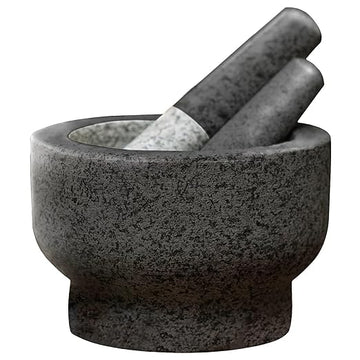 ChefSofi Extra Large 8 Inch 5 Cup-Capacity Mortar and Pestle Set - ChefSofi