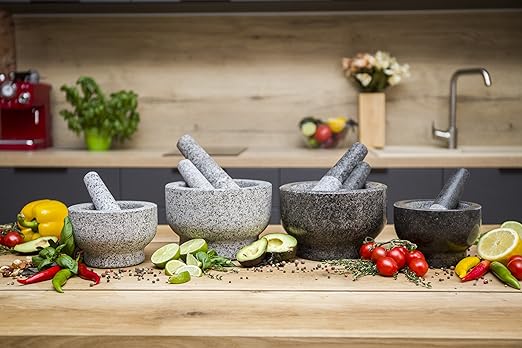 ChefSofi Extra Large 8 Inch 5 Cup-Capacity Mortar and Pestle Set - ChefSofi