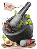 ChefSofi Extra Large 8 Inch 5 Cup-Capacity Mortar and Pestle Set - ChefSofi